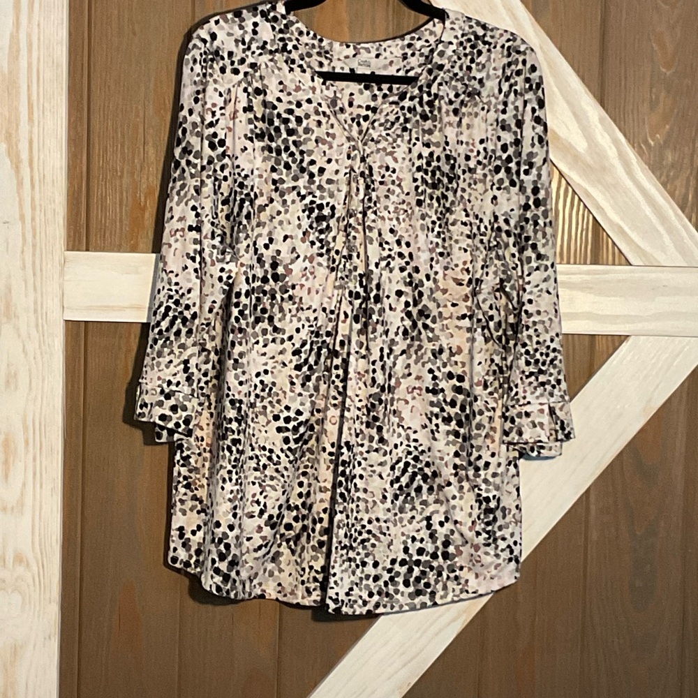Croft & Barrow Patterned 4 Button-Up Top. P2P 27-33” Length 29” SIZE 2X NWOT - Picture 5 of 5
